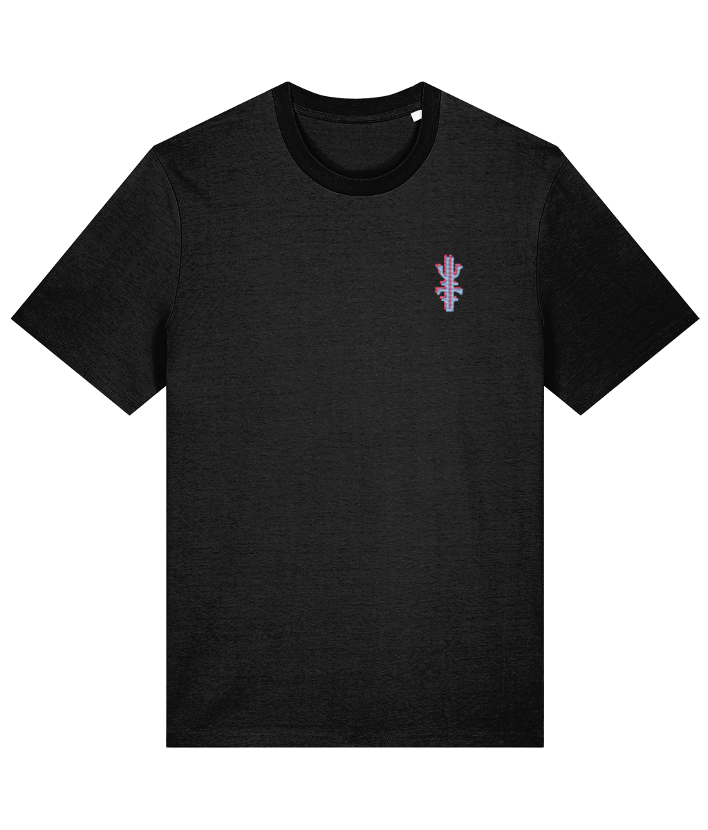 The Decorated Kraken Black T-Shirt with Blue and Pink 3D Effect Artwork