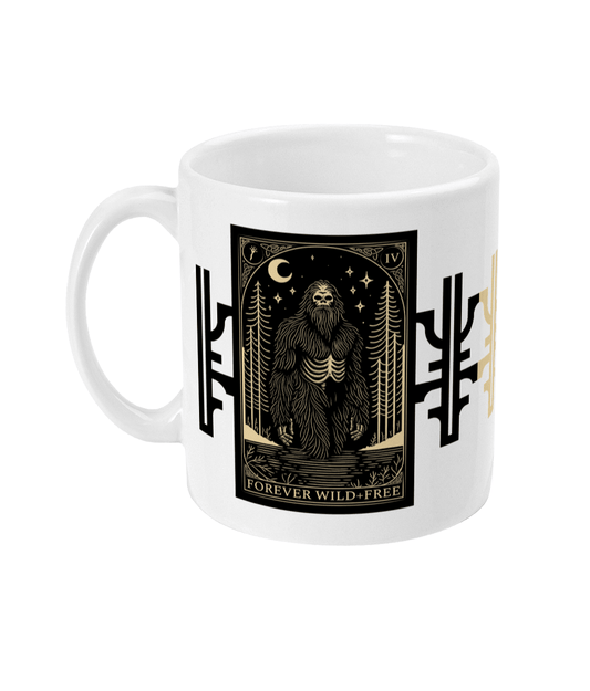 Mystic Bigfoot 11oz Ceramic Mug - Wild and Free Occult Art and Clothing