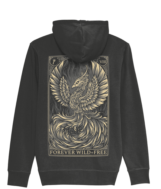 Phoenix Rebirth Zipped Hoodie - Wild and Free Occult Art and Clothing