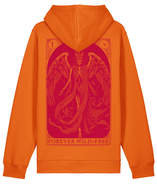 Fallen Angel Orange Pullover Hoodie - Halloween Edition