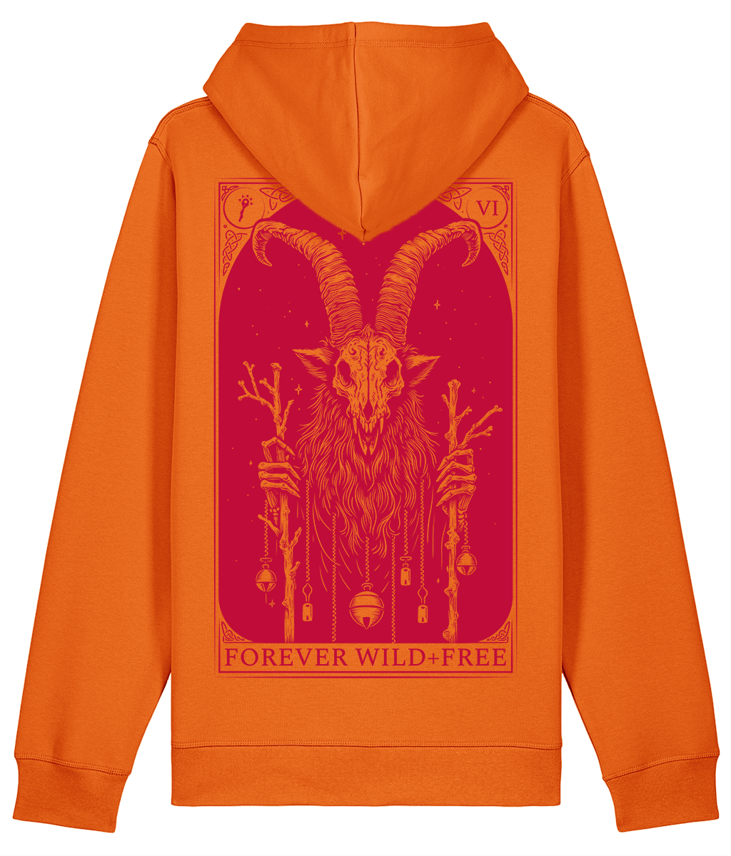 Krampus Orange Pullover Hoodie - Halloween Edition