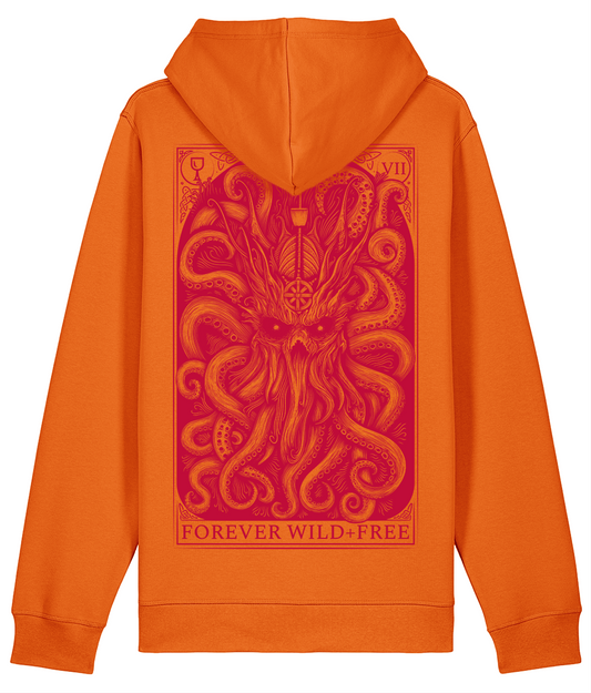 The Decorated Kraken Orange Pullover Hoodie - Halloween Edition