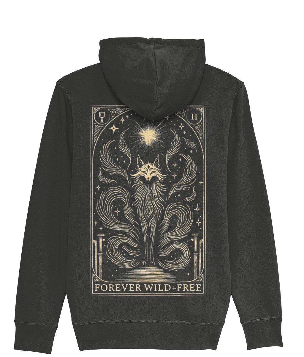 Celestial Nine Tails Zipped Hoodie - Wild and Free Occult Art and Clothing