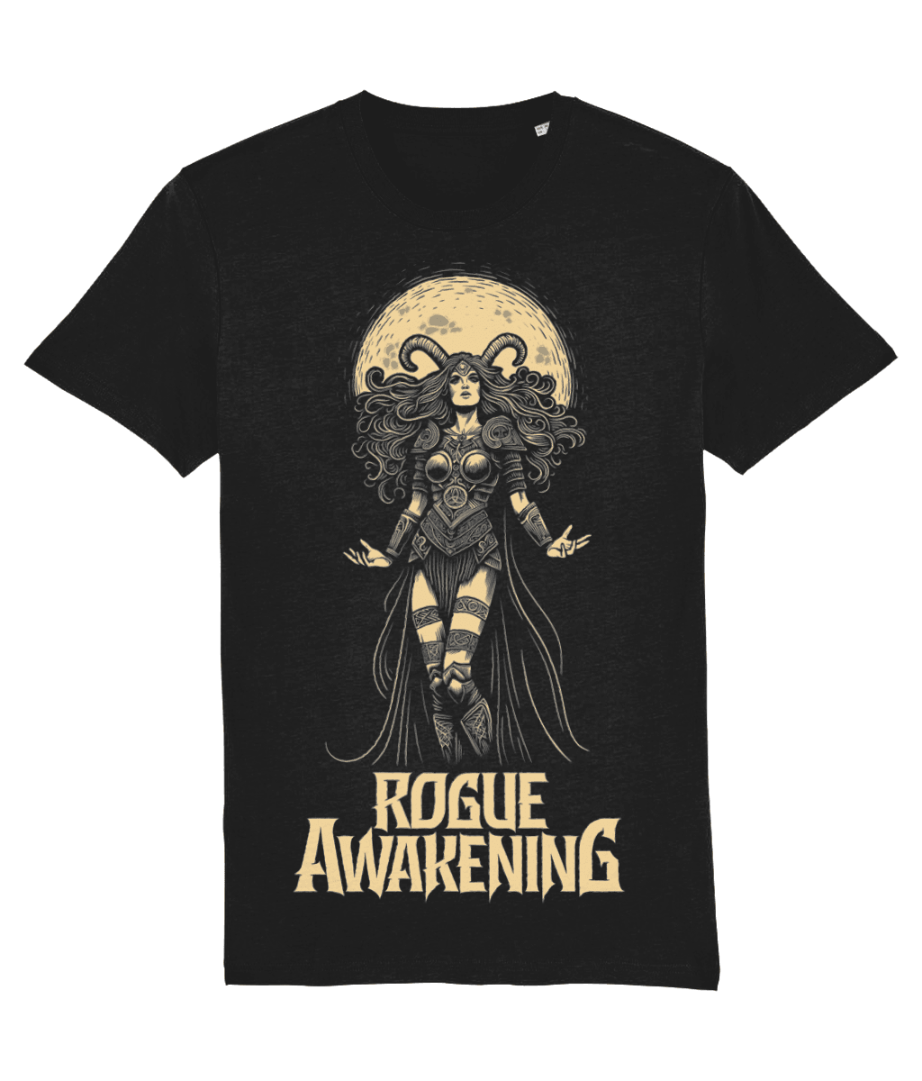 Rogue Awakening Band T Shirt - The Goddess - Wild and Free Occult Art and Clothing