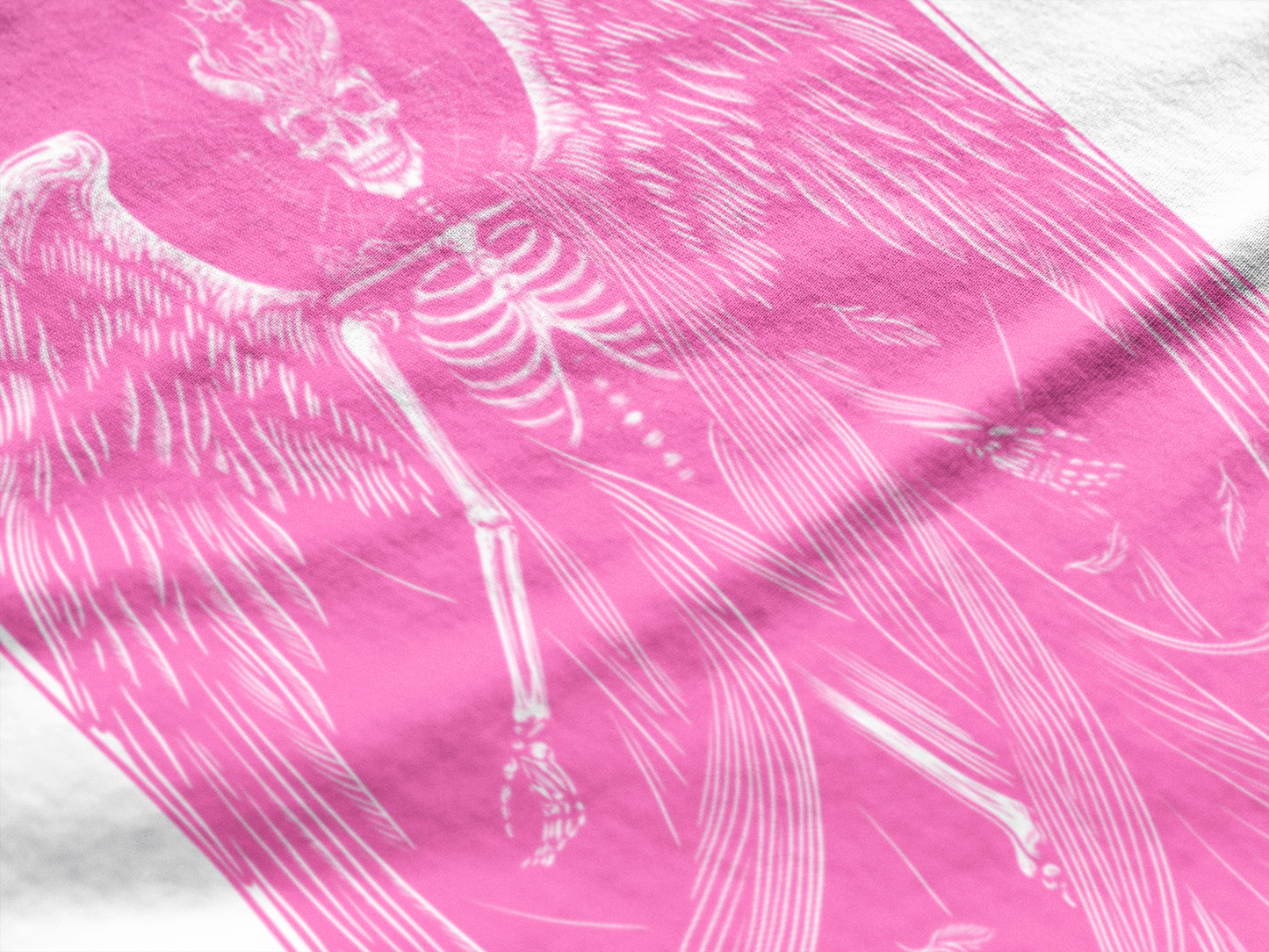 The Fallen Tarot Style Unisex Pink on White T-Shirt - Wild and Free Occult Art and Clothing