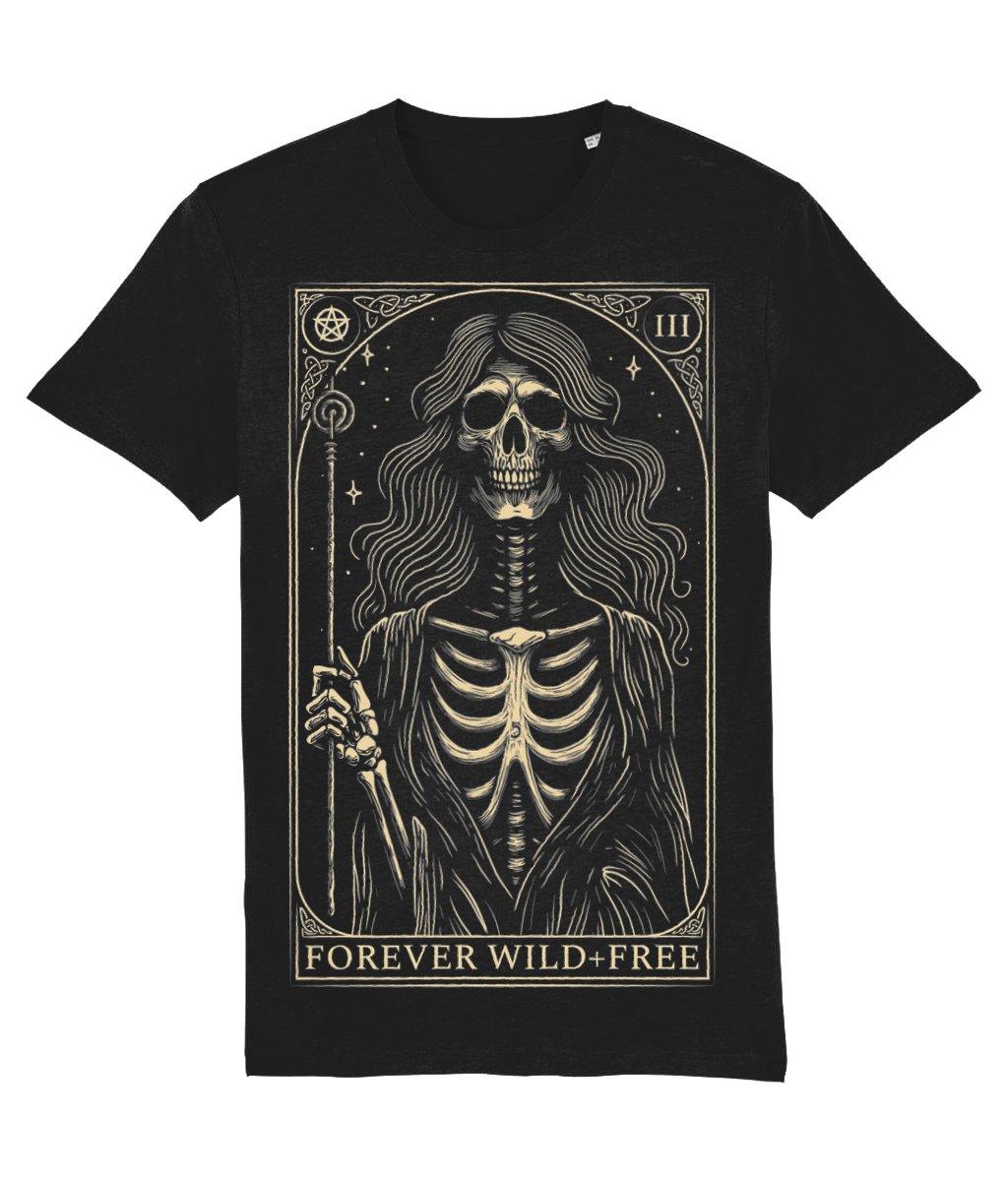 Enchantment of the Witch Tarot Style Unisex Black T-Shirt - Wild and Free Occult Art and Clothing